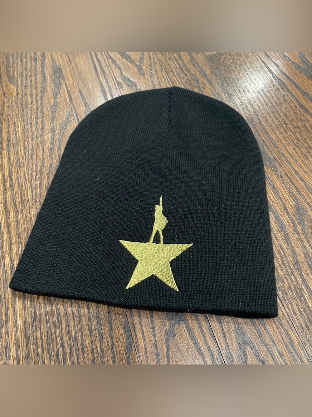 HAMILTON Broadway Show Merch Black Beanie Hat Embroidered Logo